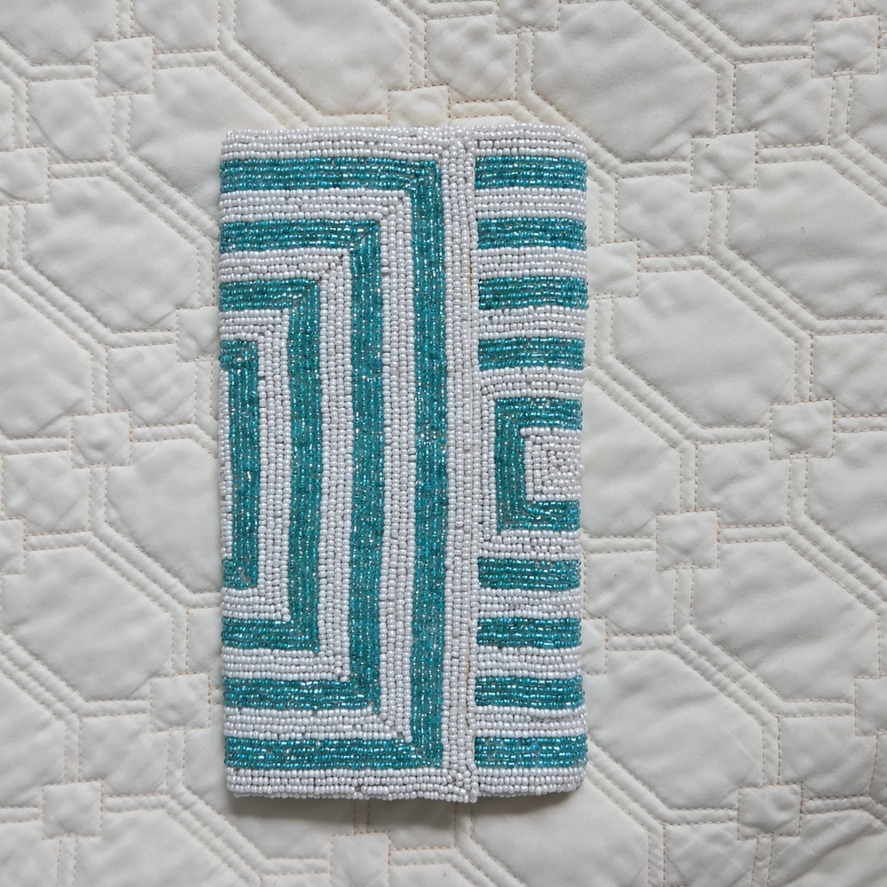K.C. Malhan Fully Beaded Vintage Clutch Purse RARE